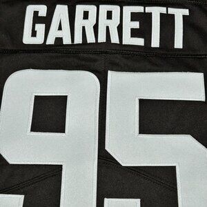 Men's Myles Garrett #95 Cleveland Browns All-Stitched Brown Game Jersey Large